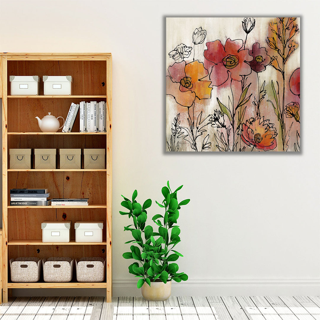 Contemporary Botanical Cream II - Canvas Print Wall Art