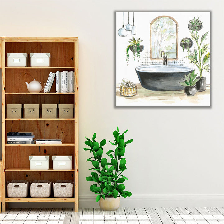 Black Bathtub II - Canvas Print Wall Art