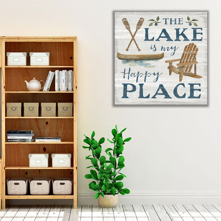 Lakeside Retreat IX Canoe - Canvas Print Wall Art