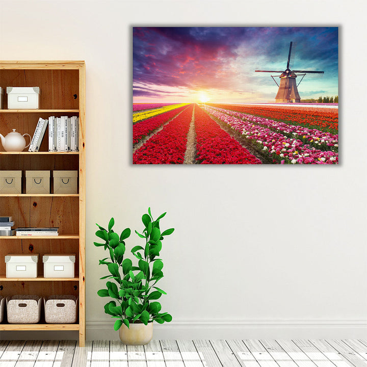 Holland Sunrise Flourish - Canvas Print Wall Art