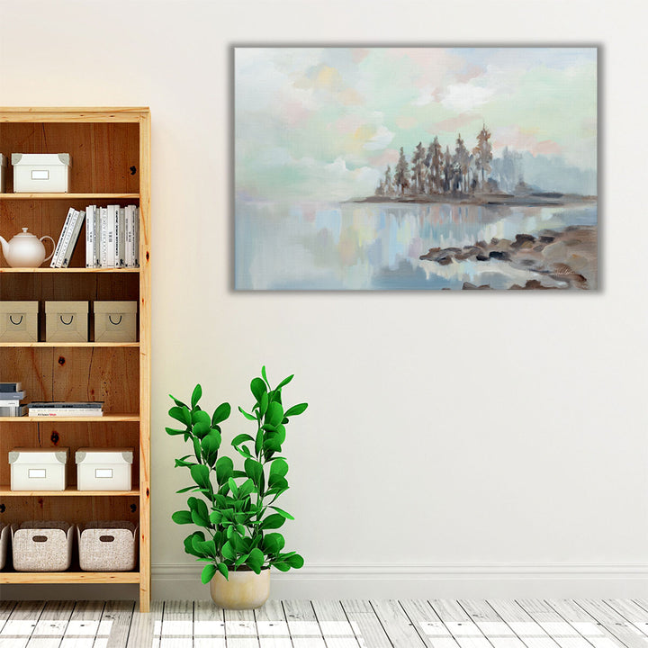 Foggy Lake - Canvas Print Wall Art