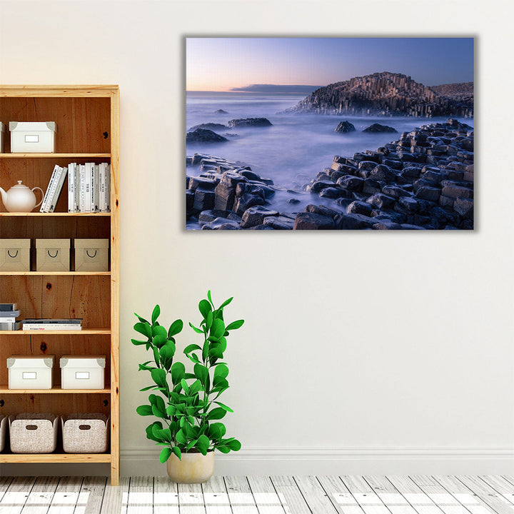 The Giant's Causeway At Night in Northern Ireland - Canvas Print Wall Art