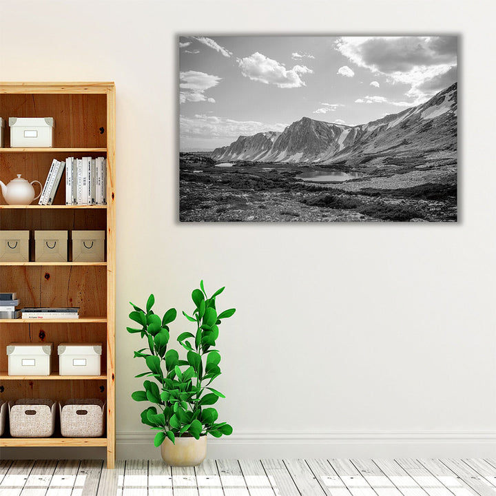 Wyoming Wonder Black and White - Canvas Print Wall Art