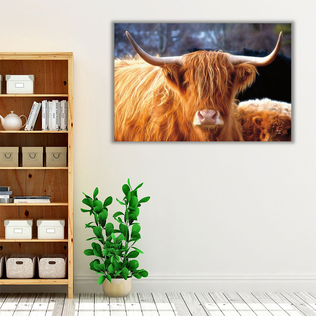 Highland Cow Sunshine - Canvas Print Wall Art