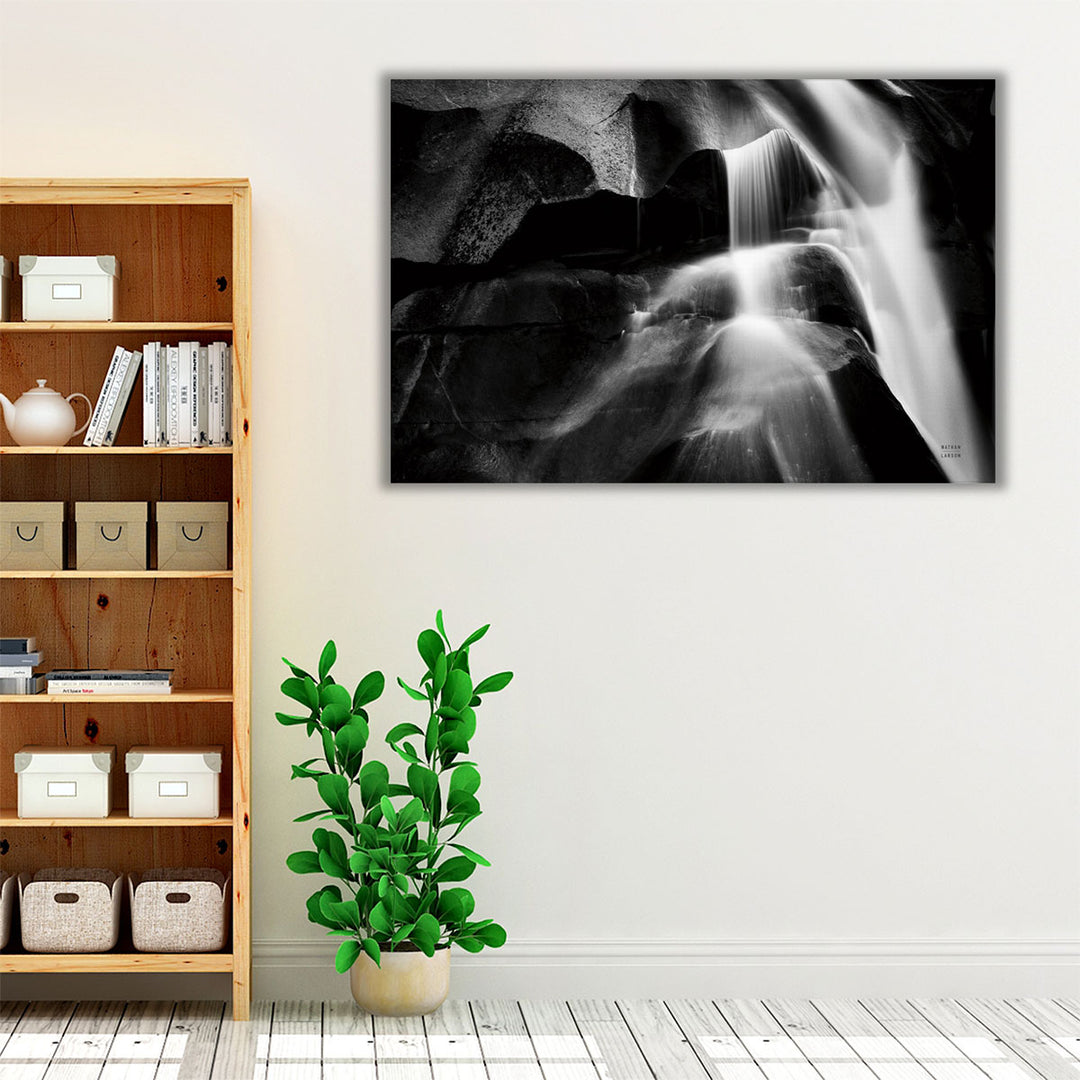 Carving Detail Black and White - Canvas Print Wall Art