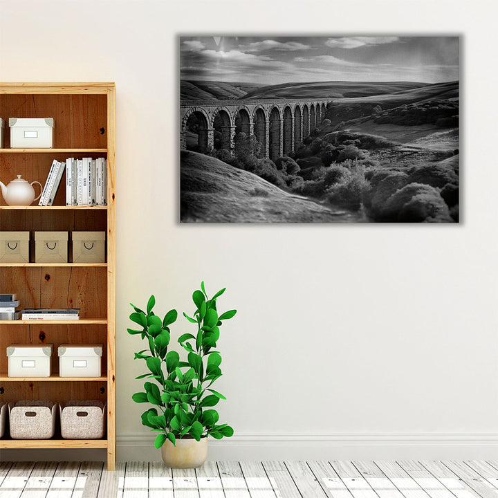 Aqueduct IV Black and White - Canvas Print Wall Art