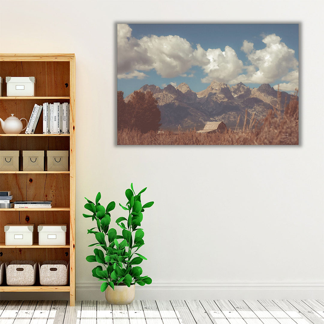 Wyoming Mountain Lazy Days - Canvas Print Wall Art