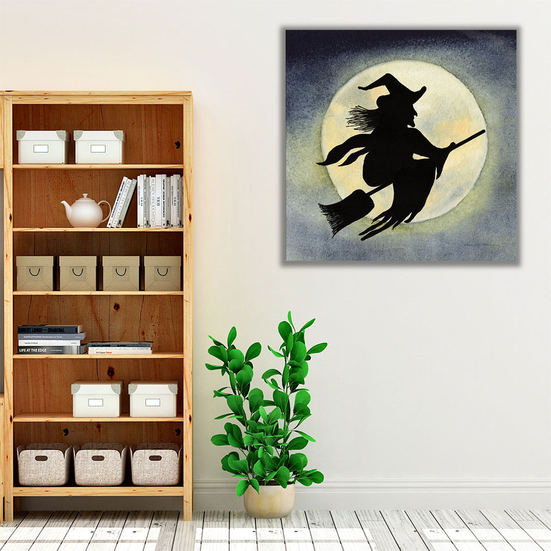 Haunting Halloween Night Witch - Canvas Print Wall Art