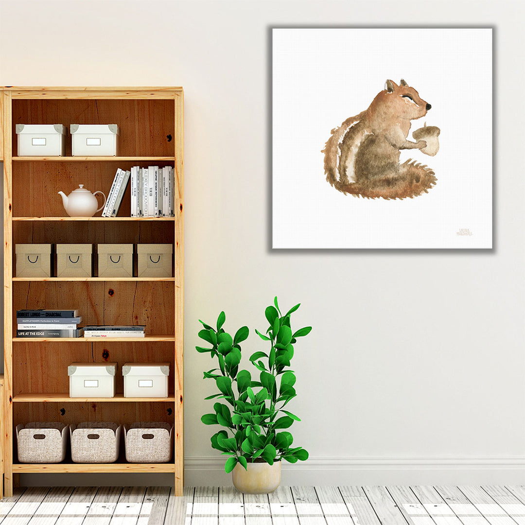 Woodland Whimsy Squirrel - Canvas Print Wall Art