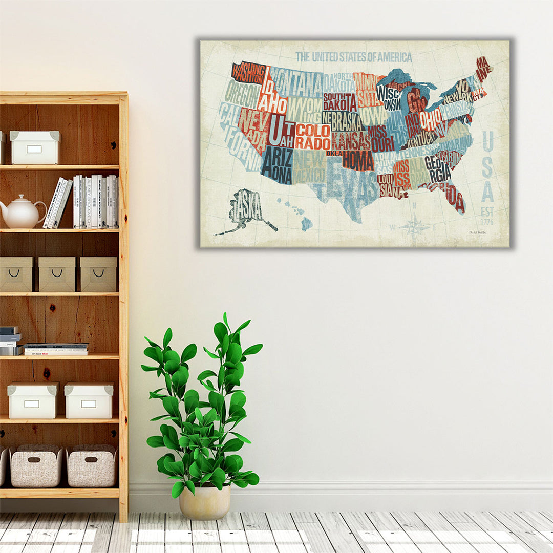 USA Modern - Canvas Print Wall Art