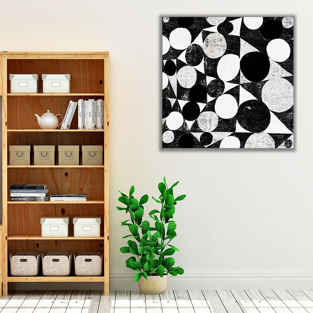 Spotty I Black and White - Canvas Print Wall Art