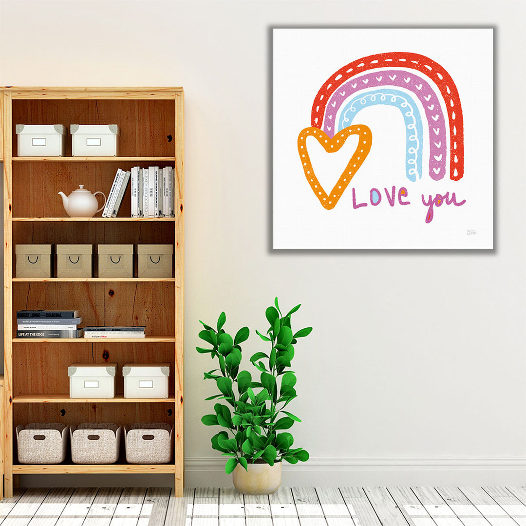 Love You Rainbow - Canvas Print Wall Art