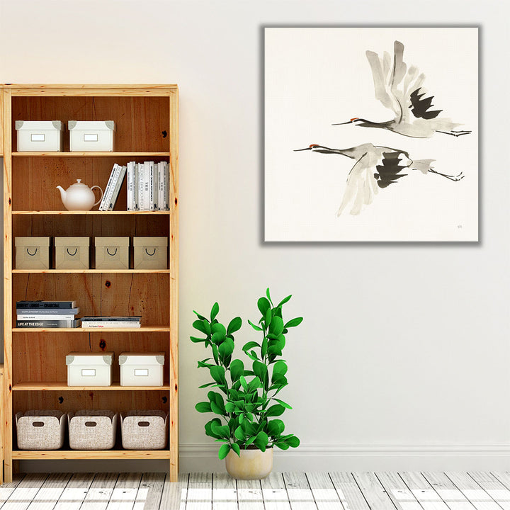 Zen Cranes I - Canvas Print Wall Art