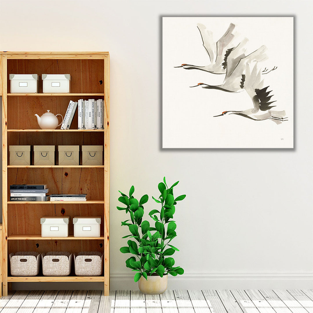 Zen Cranes II - Canvas Print Wall Art