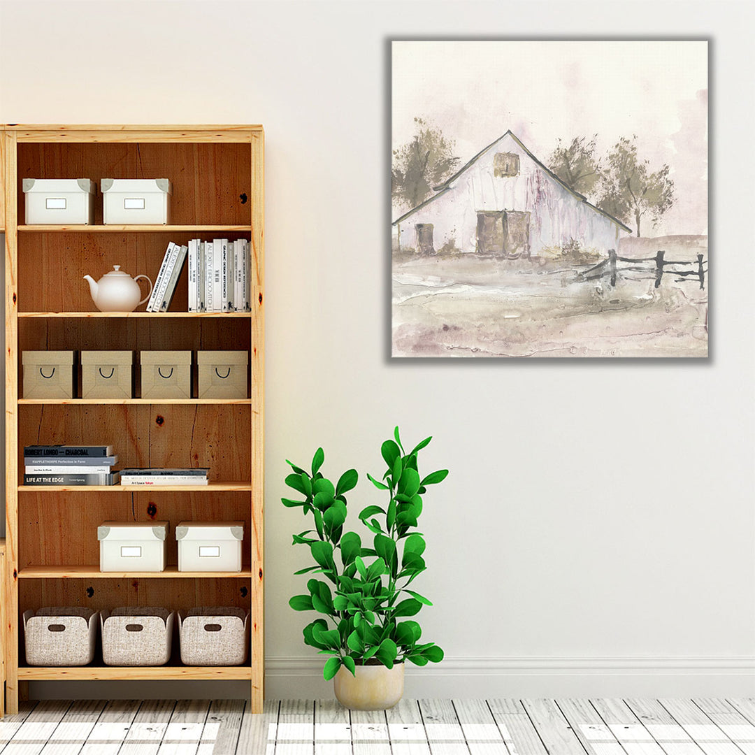 White Barn II - Canvas Print Wall Art