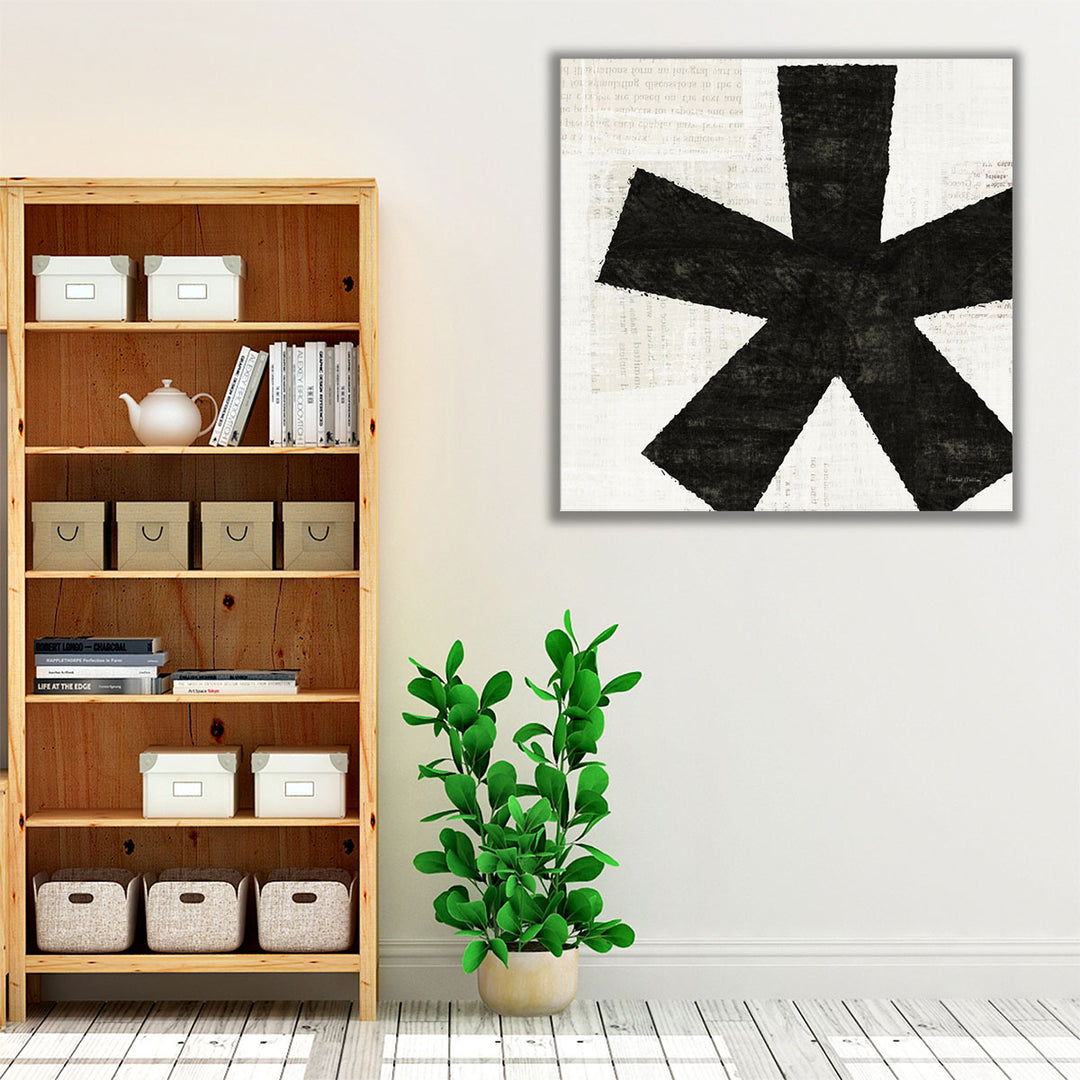 Punctuated VII Black and White - Canvas Print Wall Art