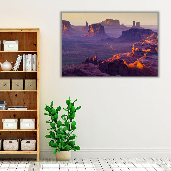 Sunset Over The Hunt's Mesa - Canvas Print Wall Art