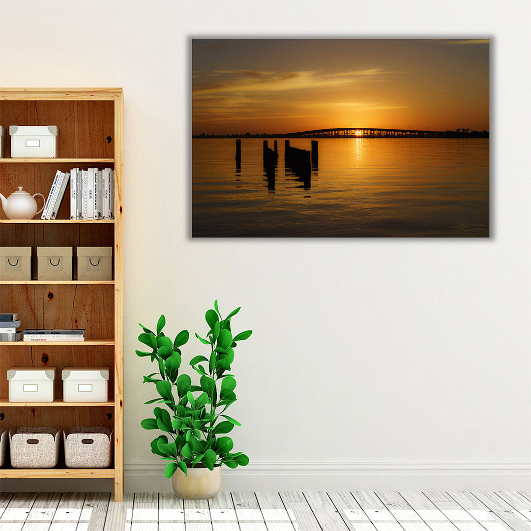 The Sunrise at the Melbourne, Florida - Canvas Print Wall Art