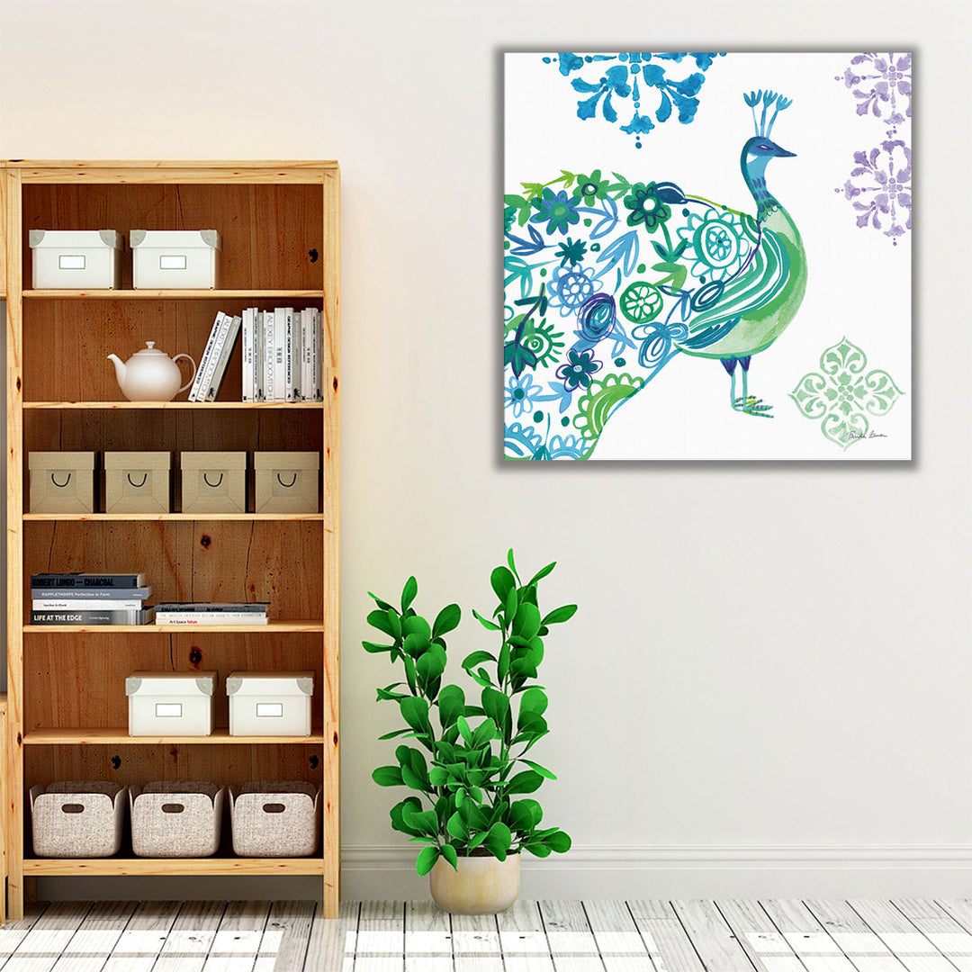 Jewel Peacocks II - Canvas Print Wall Art