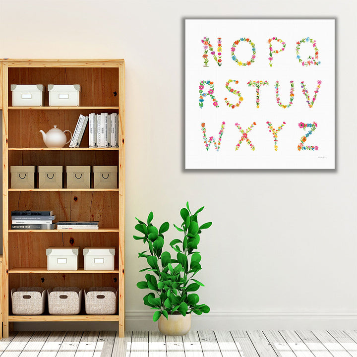 Floral Alphabet II - Canvas Print Wall Art