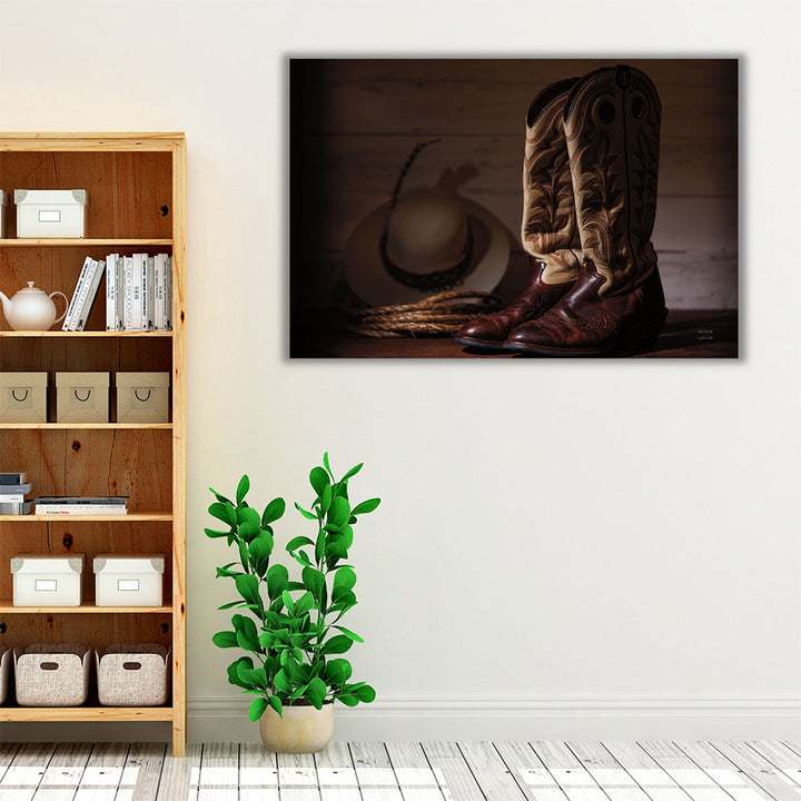 Cowboy Boots X - Canvas Print Wall Art