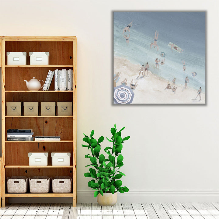 Cool Blue Beach - Canvas Print Wall Art