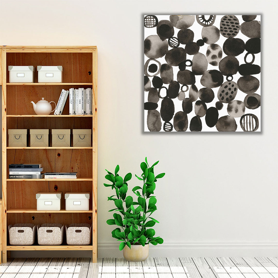 Quirky III Black and White - Canvas Print Wall Art