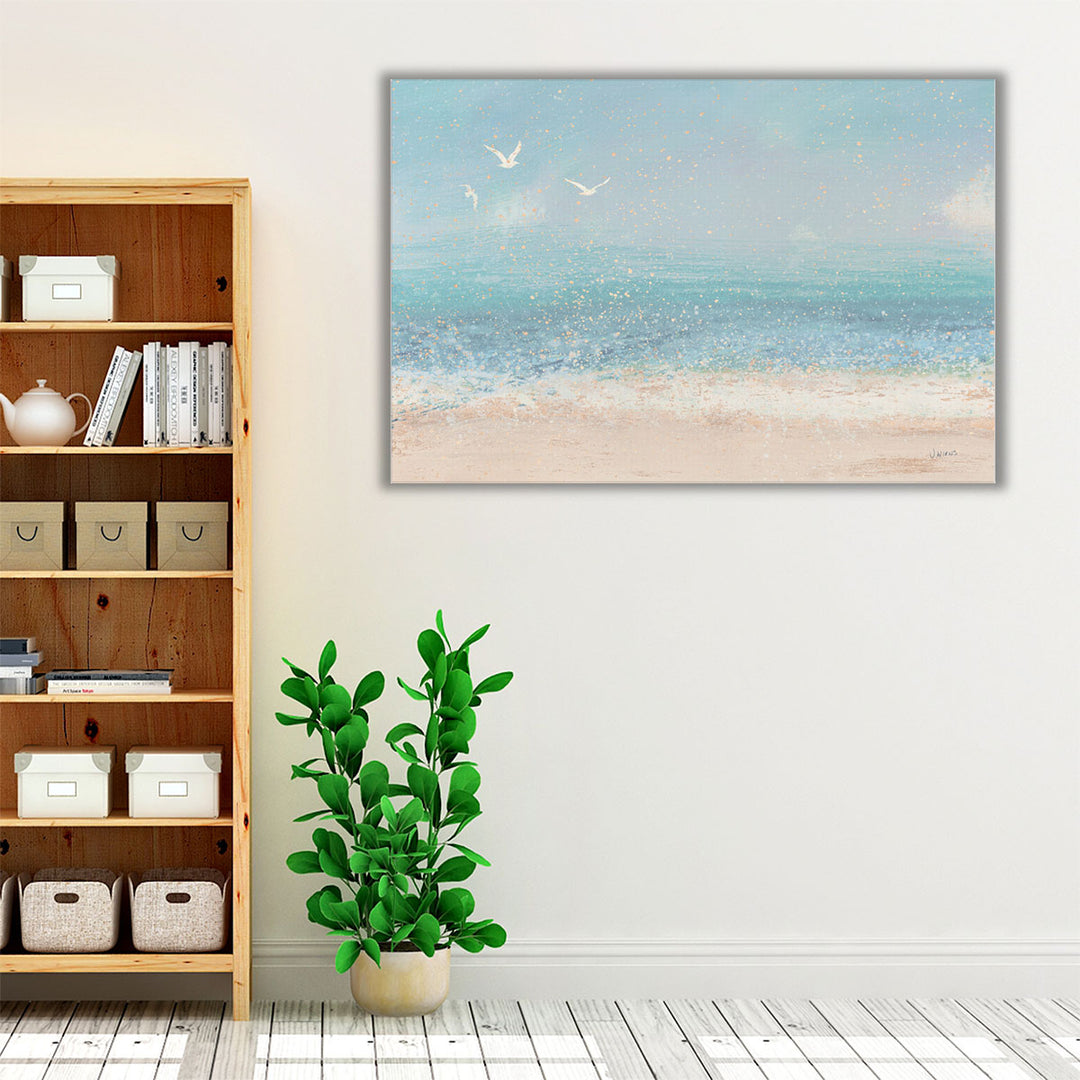 Splatter Beach I Neutral - Canvas Print Wall Art