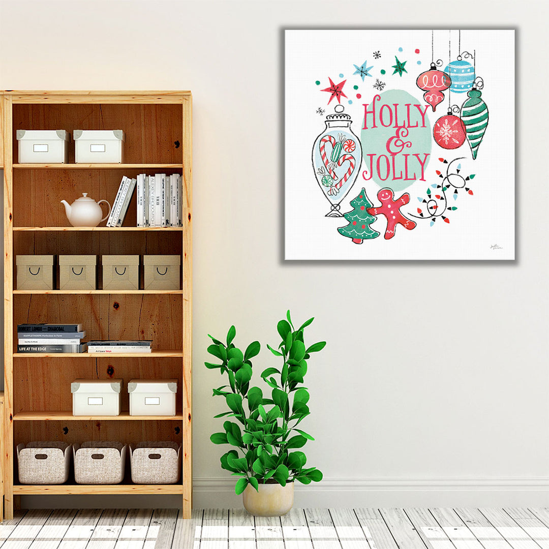 Retro Christmas IV  - Canvas Print Wall Art 