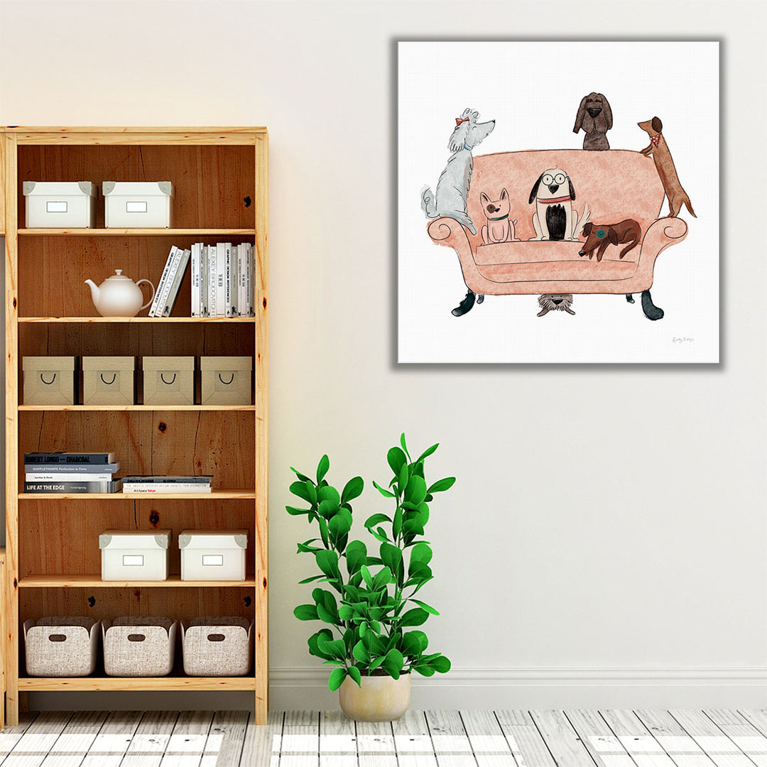 Playful Pets Dogs I - Canvas Print Wall Art