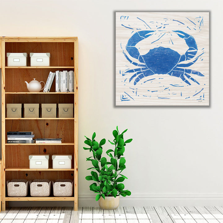 Sea Creature Crab Blue - Canvas Print Wall Art