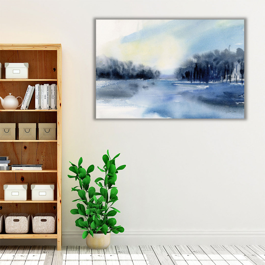 Winter River - Canvas Print Wall Art