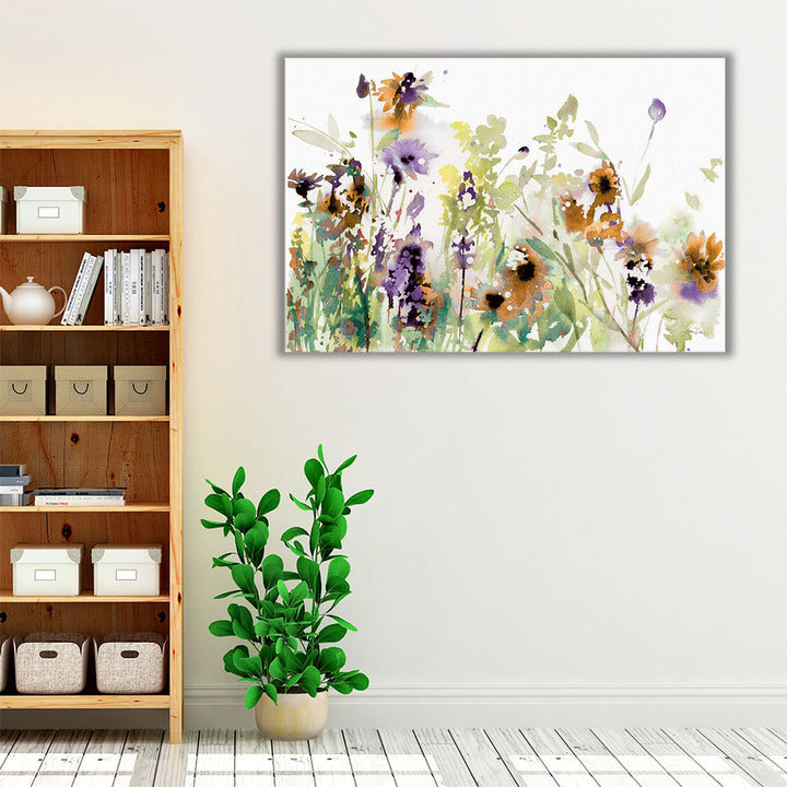 Autumn Meadow Flowers - Canvas Print Wall Art