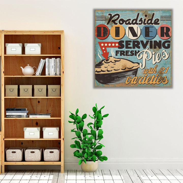 Diners And Drive Ins II - Canvas Print Wall Art