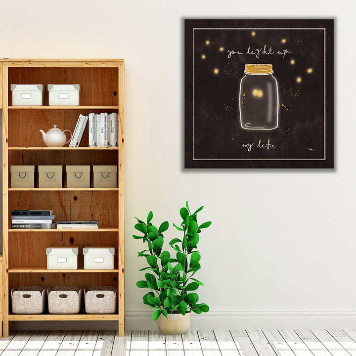 Firefly Glow I Black And White - Canvas Print Wall Art