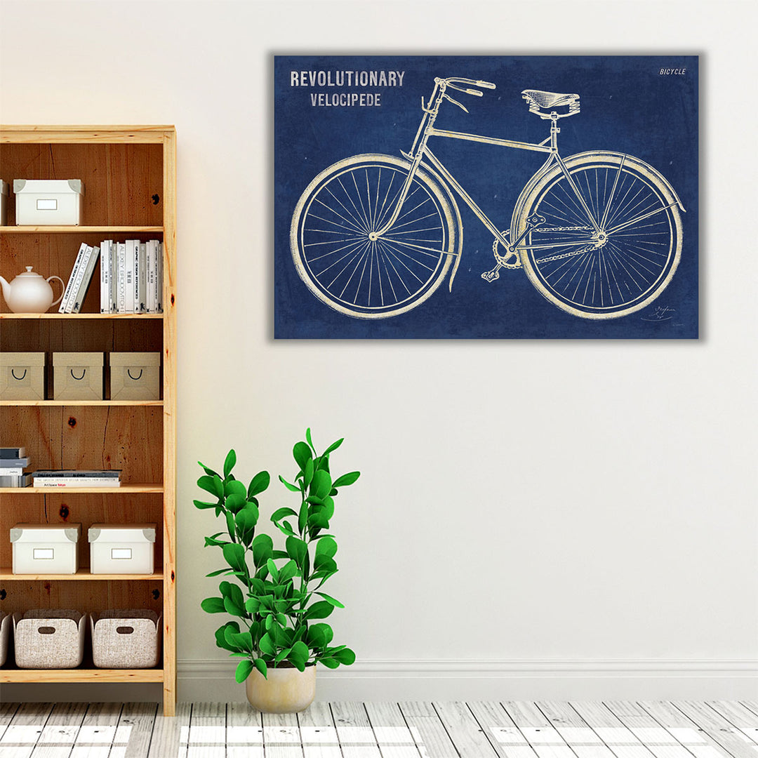 Blueprint Bicycle - Canvas Print Wall Art