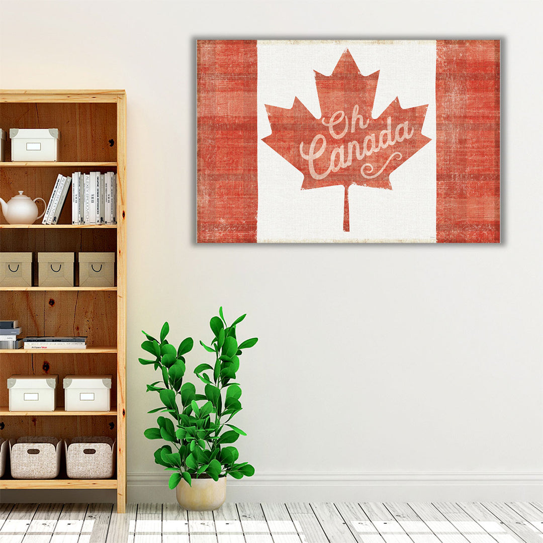 Oh Canada Flag - Canvas Print Wall Art