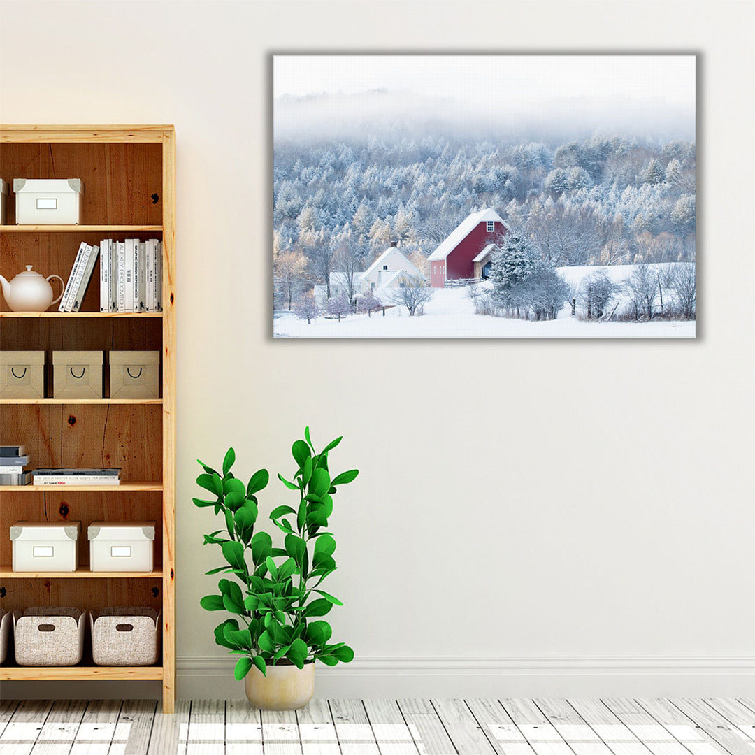 Snowy Valley - Canvas Print Wall Art