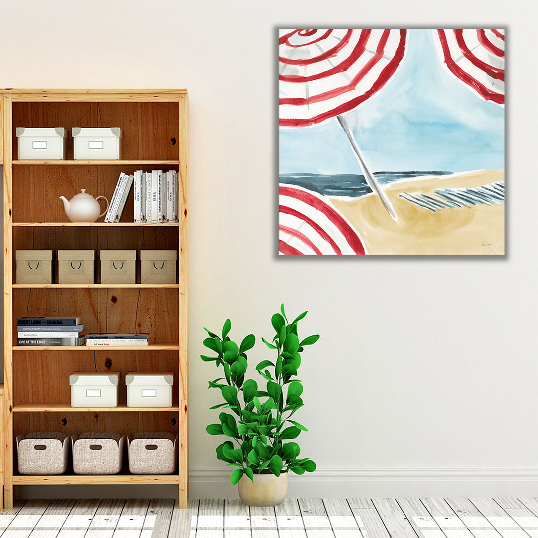 Stripes on the Beach I - Canvas Print Wall Art