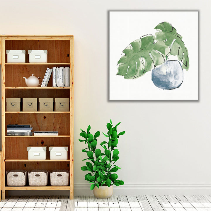 Plant Big Leaf IV Dark Green - Canvas Print Wall Art