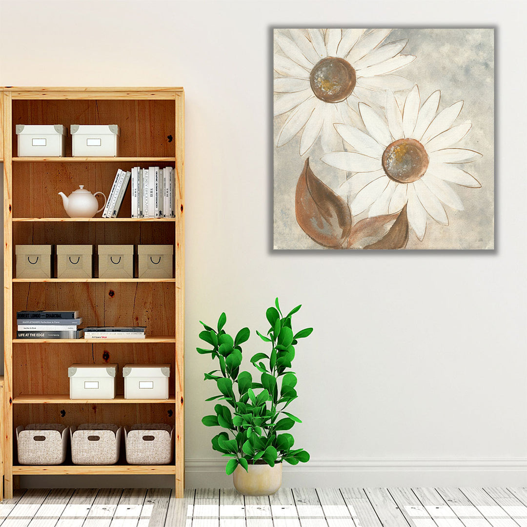 Daisy Do IV Neutral - Canvas Print Wall Art