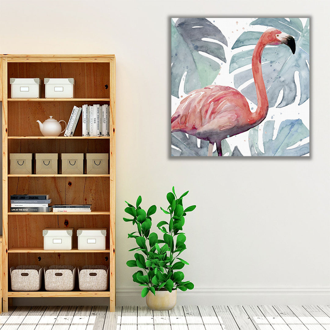 Flamingo Splash I - Canvas Print Wall Art