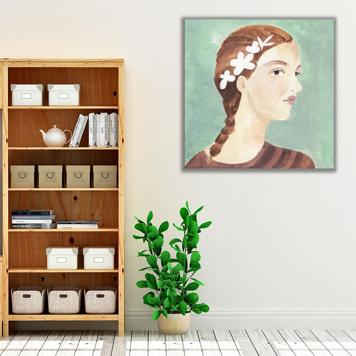 Folk Art Portrait I - Canvas Print Wall Art