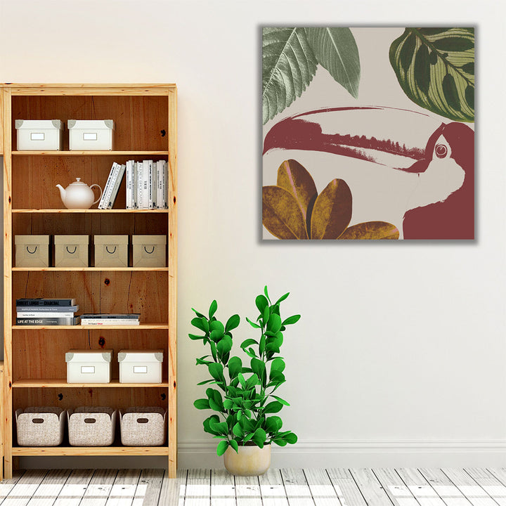 Graphic Tropical Bird V - Canvas Print Wall Art