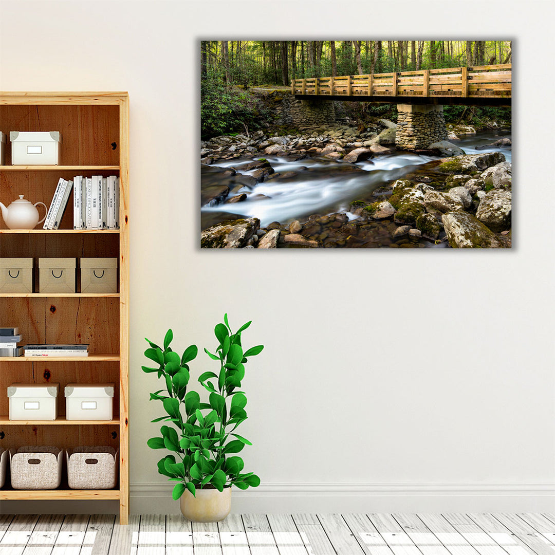 Bridge and Cascade I - Canvas Print Wall Art