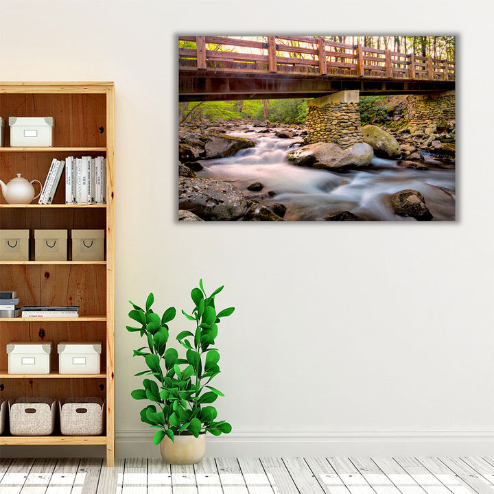 Bridge and Cascade III - Canvas Print Wall Art