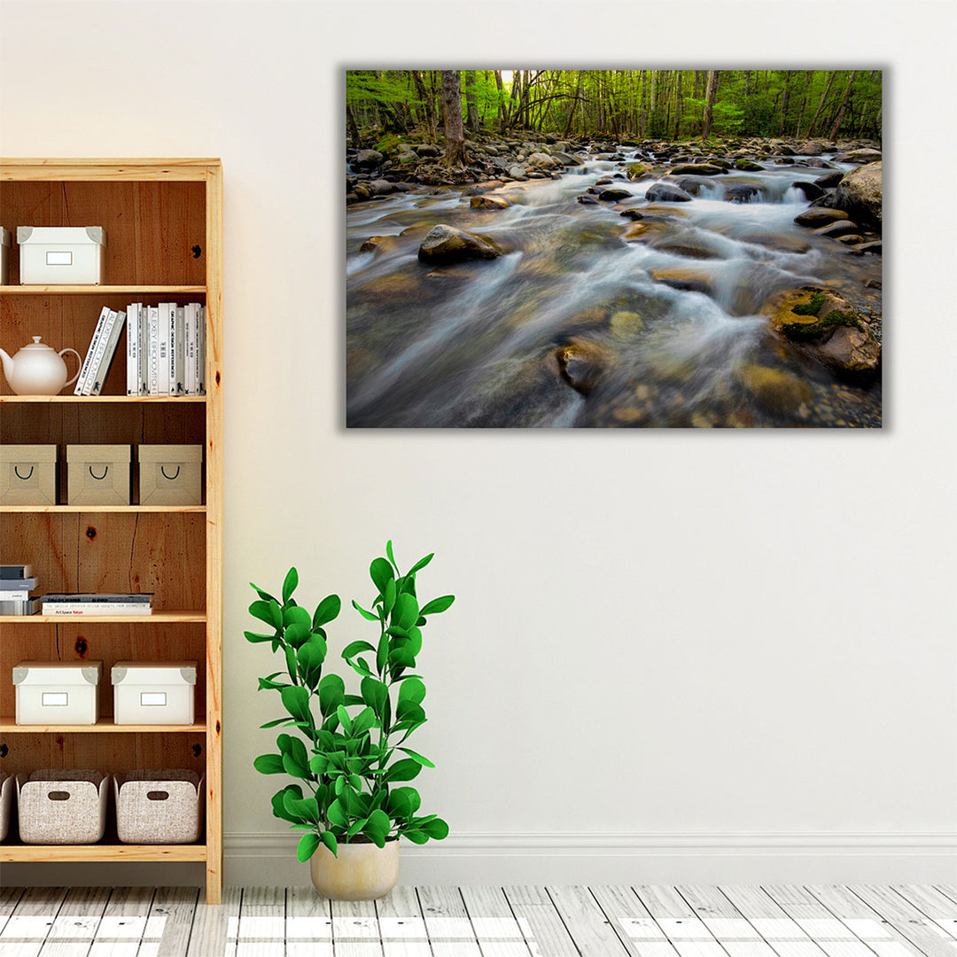 Golden Flow - Canvas Print Wall Art