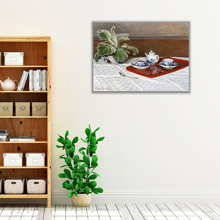 Espresso Framed Canvas - botanical art print