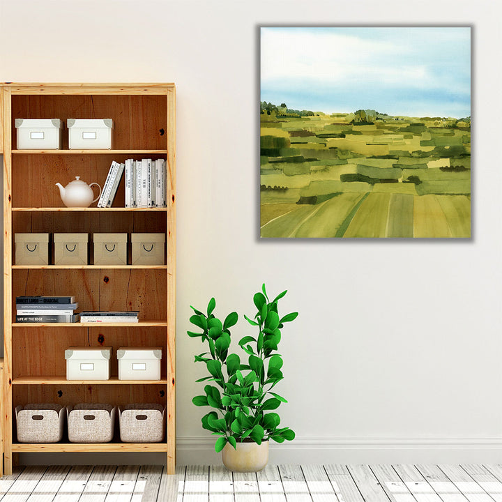 Green Gold Valley I - Canvas Print Wall Art