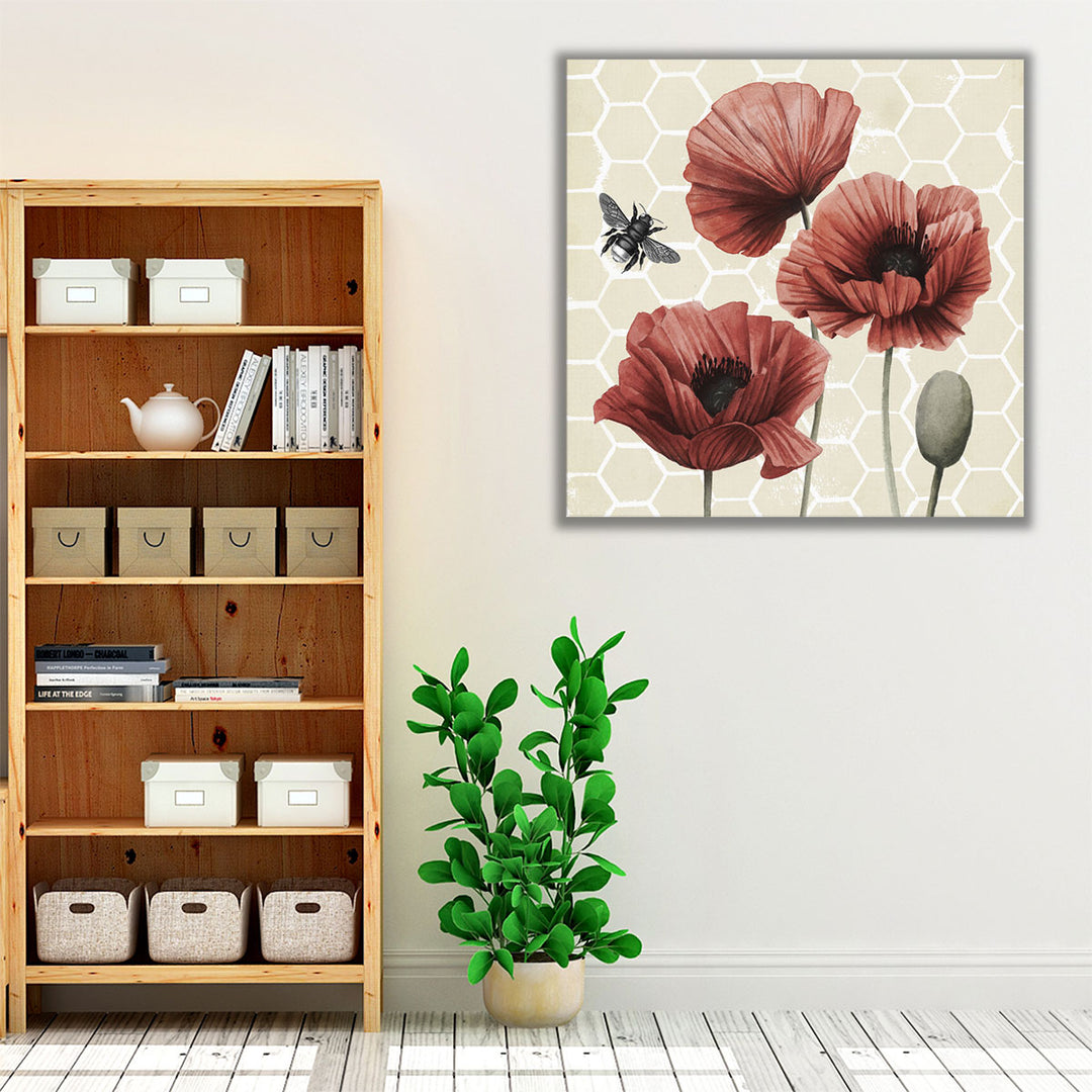 Poppy Buzz I - Canvas Print Wall Art